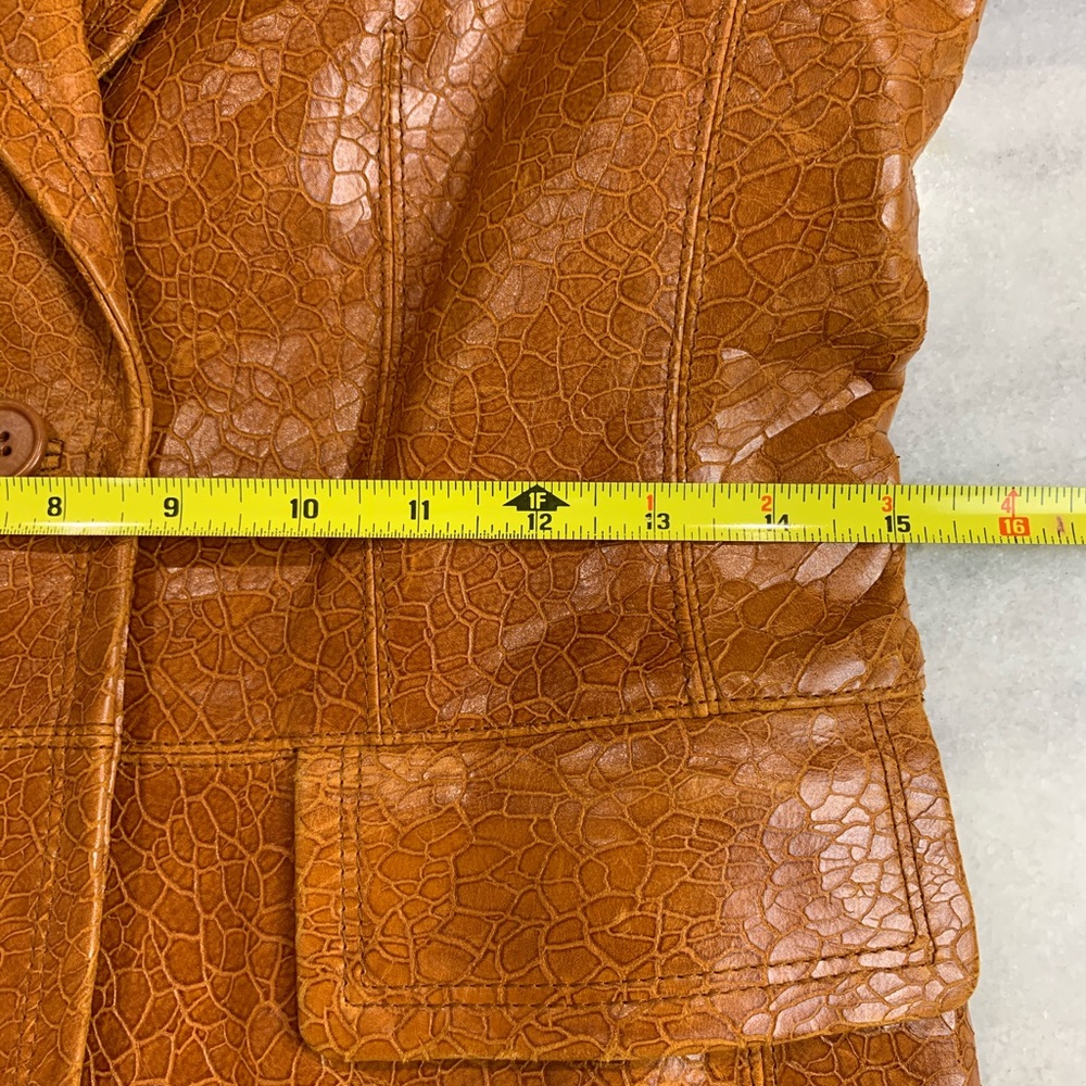 Laundry-Shelli Segal Croc Embossed Leather jacket - Picture 12 of 12